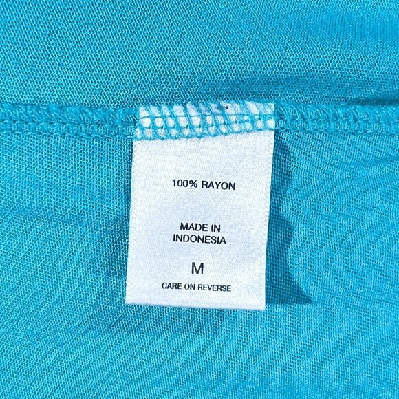 New York & Company Tank Top | Blue & White | Medium | Scoop Neck | Colorful - Picture 10 of 11